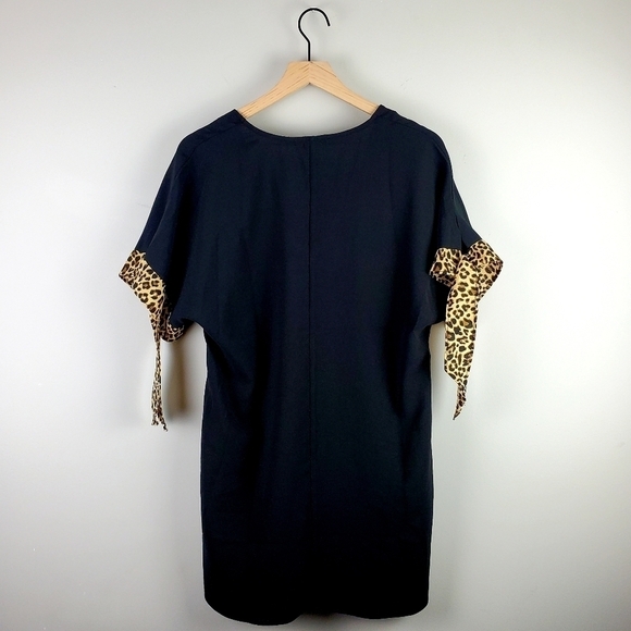 Entro black animal print shift dress small bnwt - Picture 8 of 8